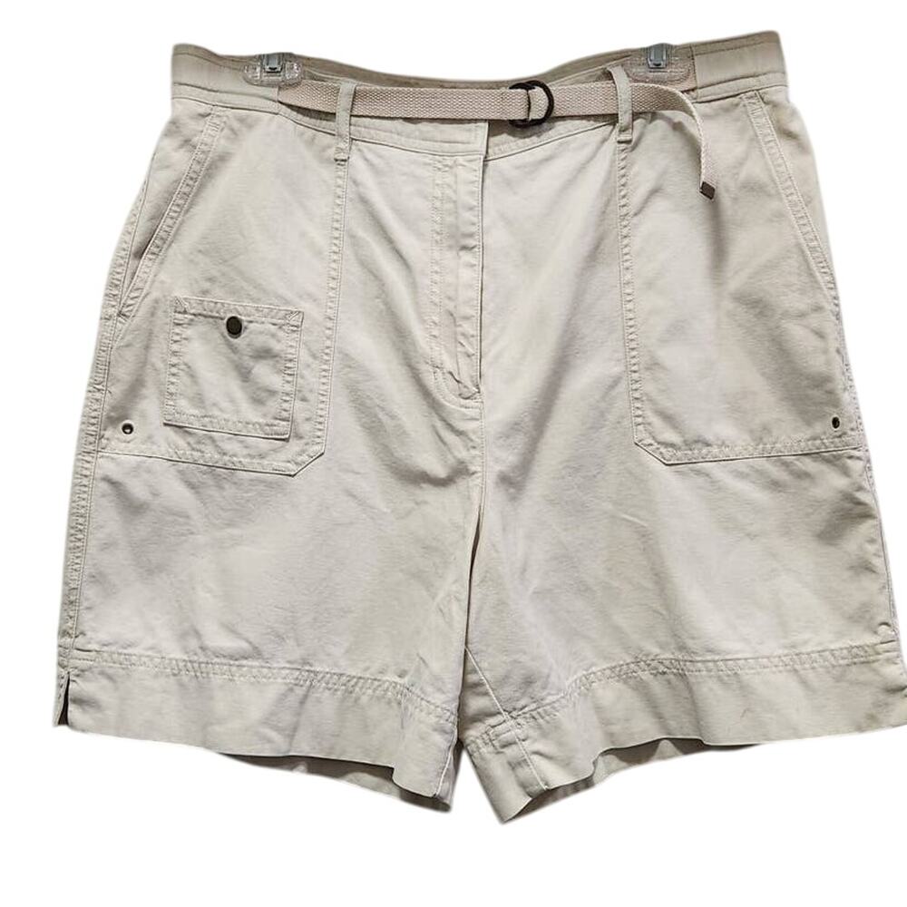 LAUREN (Ralph Lauren) Women's Golf Khaki Cotton 5-Pocket Built-In Belt Size 14
